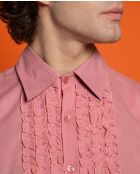 Cambric Che Einfarbiges rosafarbenes Hemd