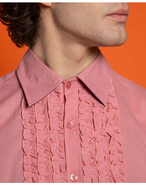 Cambric Che effen roze hemd