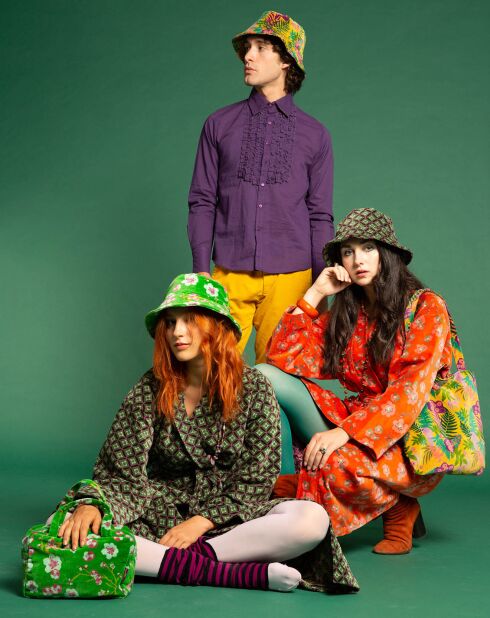 Bob en Velours de Coton Blossom vert