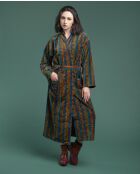 Peignoir velours en Velours Rob Kensington Vert Foncé/Jaune