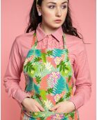 Kochschürze Fern aus Bio-Baumwolle grün/blau/pink