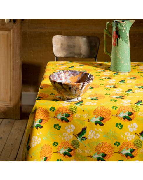 Tovaglia in cotone biologico giallo Heron