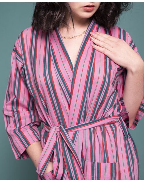 Peignoir en Cambric Long Rose Margate