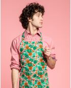 Hove Kochschürze aus Bio-Baumwolle, Grün/Rosa