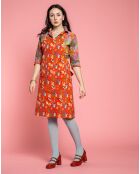 Heron Orange koksschort van biologisch katoen