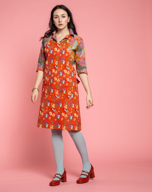 Kochschürze Heron Orange aus Bio-Baumwolle