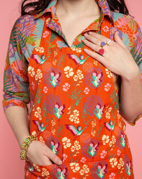 Kochschürze Heron Orange aus Bio-Baumwolle