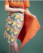 Asciugamano da bagno Tow in cotone morbido verde scuro - 70x140 cm