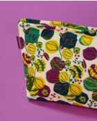 Funda Air Velvet en color arena floral, 33 x 19 x 13 cm