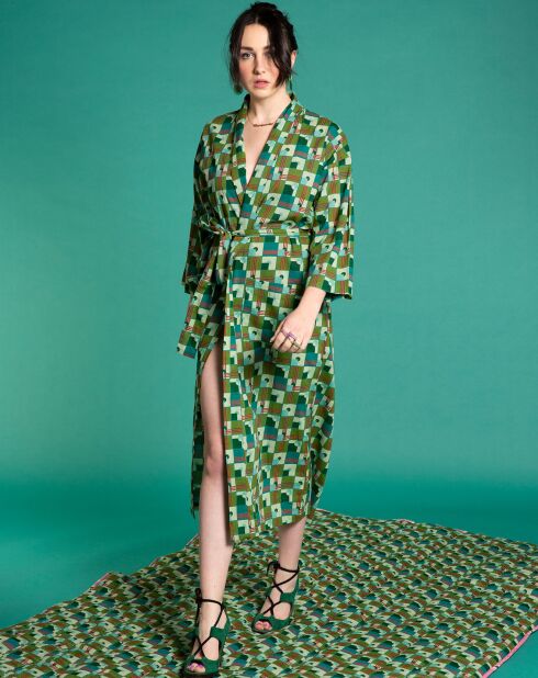 Peignoir Aberdeen vert émeraude