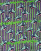 Carré en Voile de Coton Bato Vibrant violet/vert - 50x50 cm