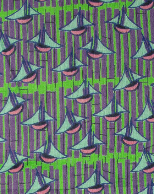 Carré en Voile de Coton Bato Vibrant violet/vert - 50x50 cm