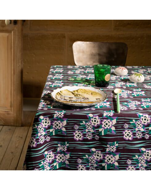 Biba Bordeaux Tischdecke aus Bio-Baumwolle