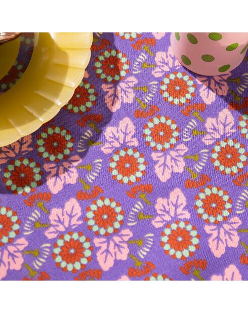 Tischdecke aus Bio-Baumwolle in Violett