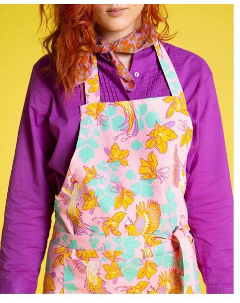 Tablier en Toile Apo Ancolie Rose