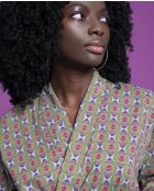 Peignoir en Cambric Long Ziggy Violet