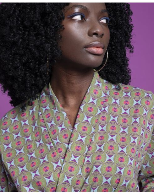 Peignoir en Cambric Long Ziggy Violet