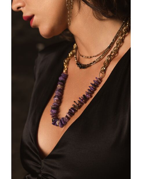 Collier Dana spinelle noir