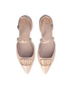 Bailarinas planas de piel de viola natural