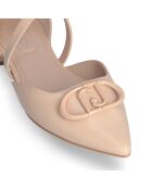 Bailarinas planas de piel de viola natural