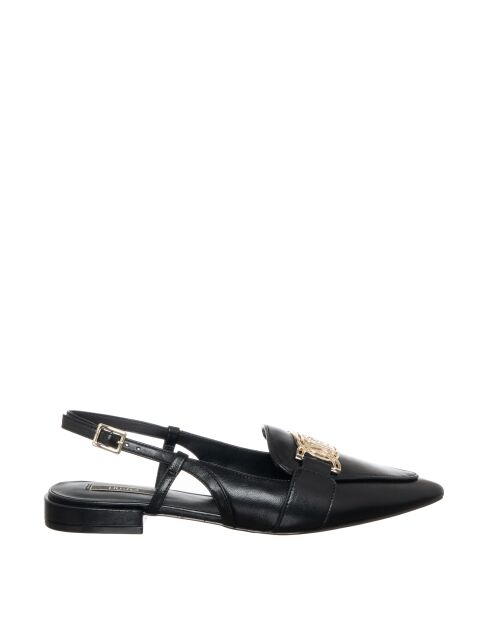 Sandales plates en Cuir Viola noires