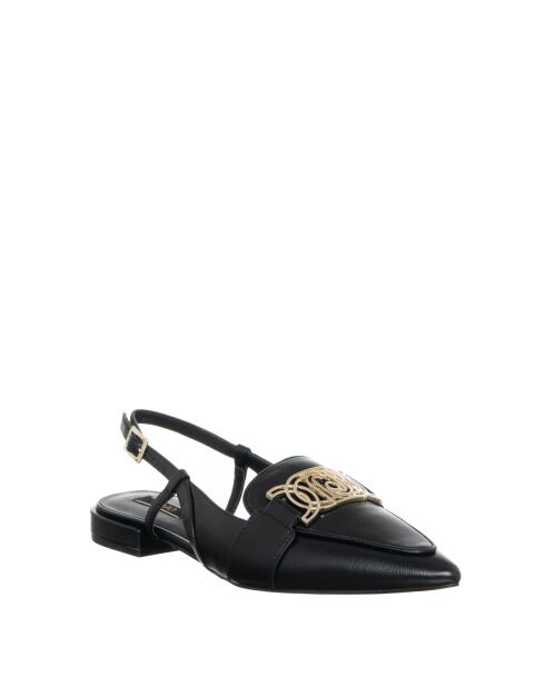 Sandales plates en Cuir Viola noires