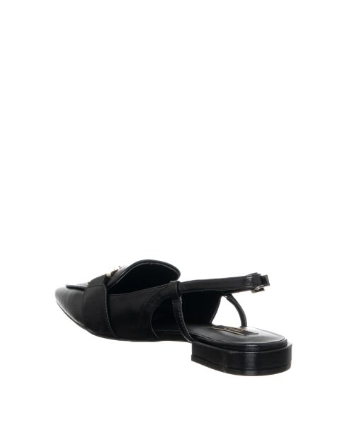 Sandales plates en Cuir Viola noires