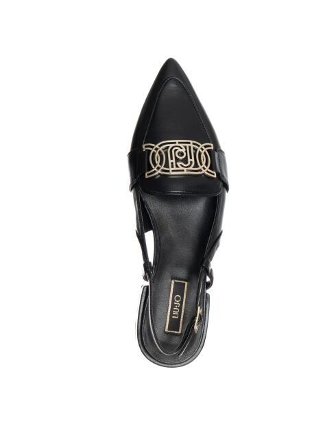 Sandales plates en Cuir Viola noires