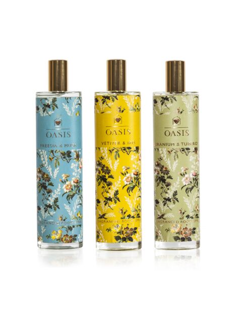 Oasis Poetic Flowers Geschenkset: Geranie und Tuberose, Freesie und Moschus, Vetiver und Iris