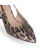 Sandy-Pumps mit Leopardenmuster