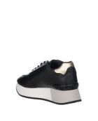 Goud/zwarte dromerige leren sneakers