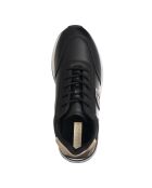 Goud/zwarte dromerige leren sneakers