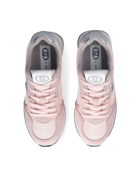 Vibe sneakers van nude-leer