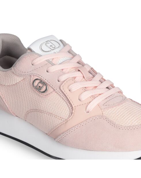 Vibe sneakers van nude-leer