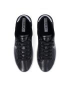 Zwarte leren sneakers van Silvia