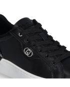 Zwarte leren sneakers van Silvia