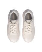 Kylie ivoorkleurige leren sneakers