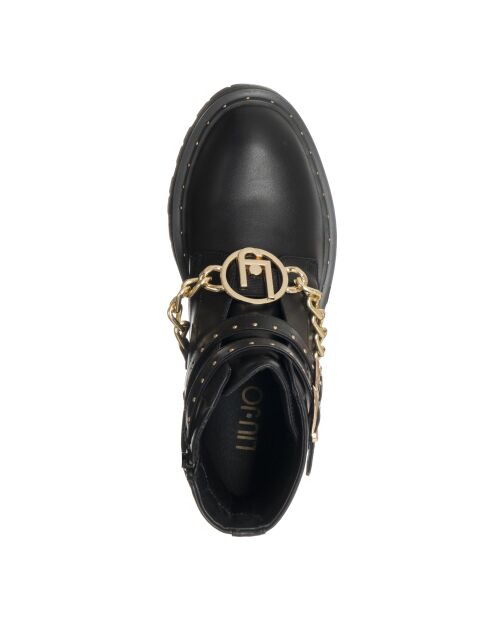 Bottines en Cuir Vanessa noires