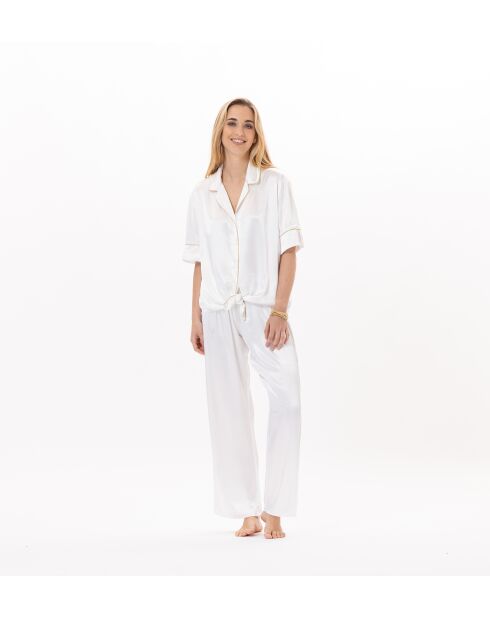 Pigiama Croisette 906 bianco/oro