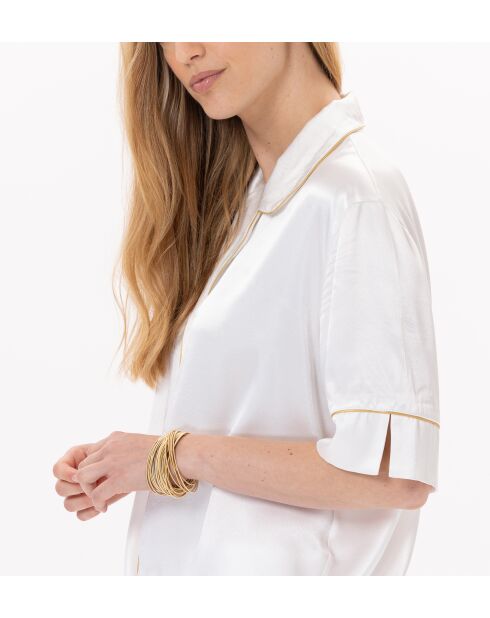 Pigiama Croisette 906 bianco/oro