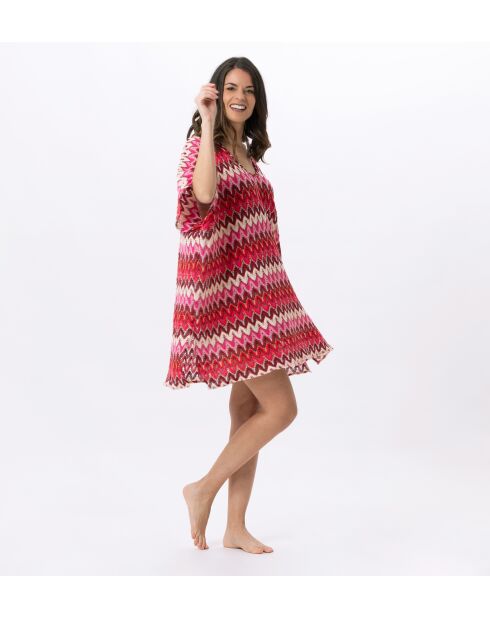 Kaftan Bahia 740 roze/veelkleurig