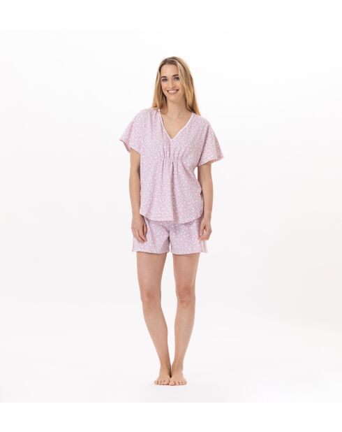 Pigiama corto rosa Calisson 900