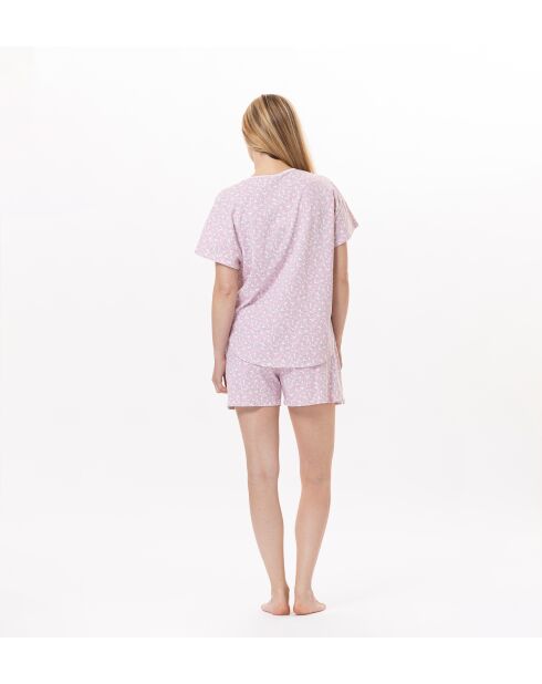 Pigiama corto rosa Calisson 900