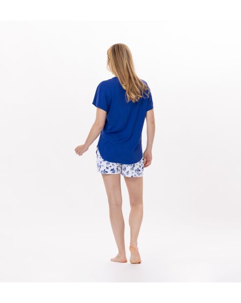 Pigiama corto blu Bloom 900