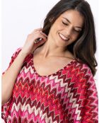 Kaftan Bahia 740 roze/veelkleurig