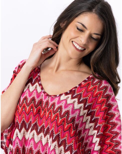 Kaftan Bahia 740 roze/veelkleurig