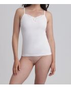 Weißes Top aus Webband Milan