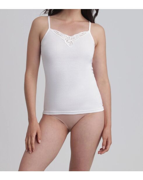 Weißes Top aus Webband Milan