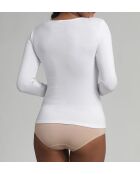 Weißes Liberty-Baumwoll-T-Shirt