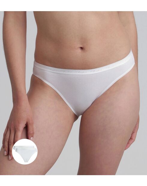 2 weiße Höschen aus Biobaumwolle